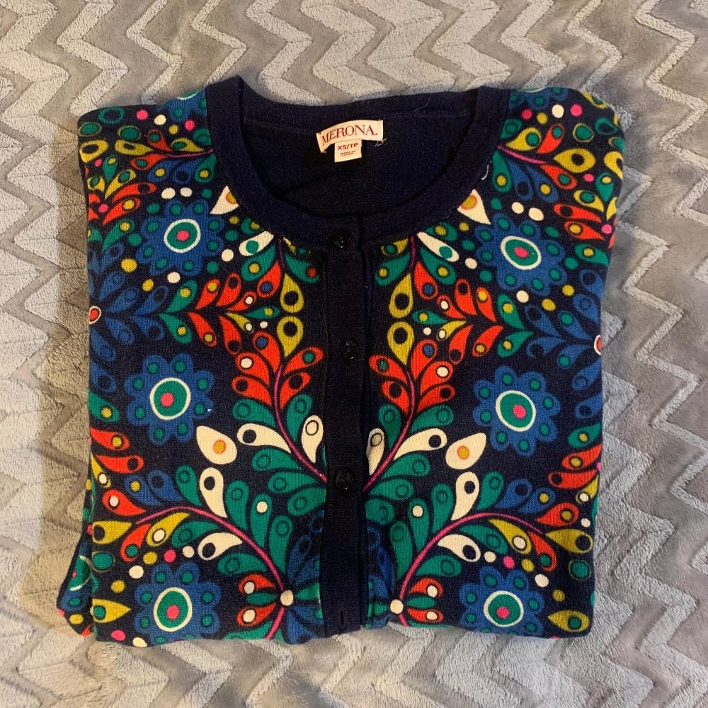 Merona Paisley Cardigan